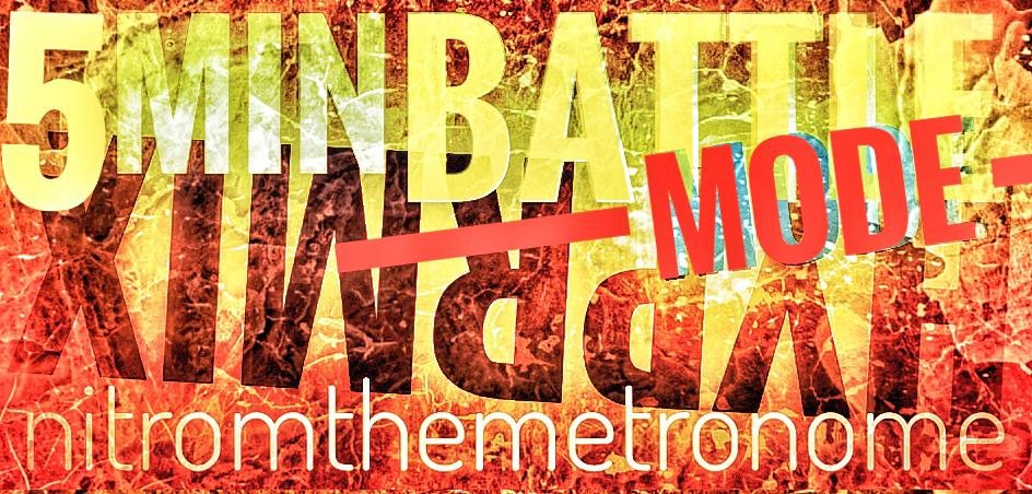 Sur cette image est écrit nitromthemetronome 5MIN BATTLE MODE